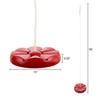 Toy Time Disc Swing, Outdoor Plastic Round Seat with Adjustable Nylon Hanging Rope Playset for Kids (Red) 370523EDV